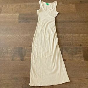 J Crew Tan Knit Dress Side Slit